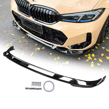 For BMW 2023-2025 3-Series G20 M Sport One Piece Front Bumper Lip Splitter Gloss Black